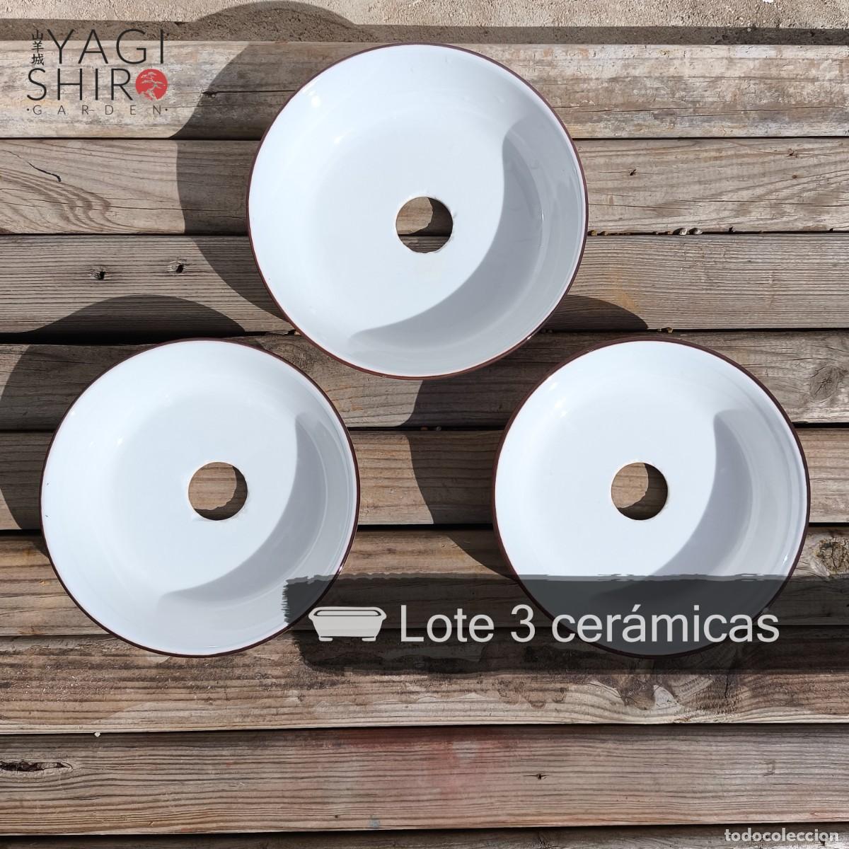 Antig&uuml;edades: Lote 3 cer&aacute;micas para bons&aacute;i - Foto 3