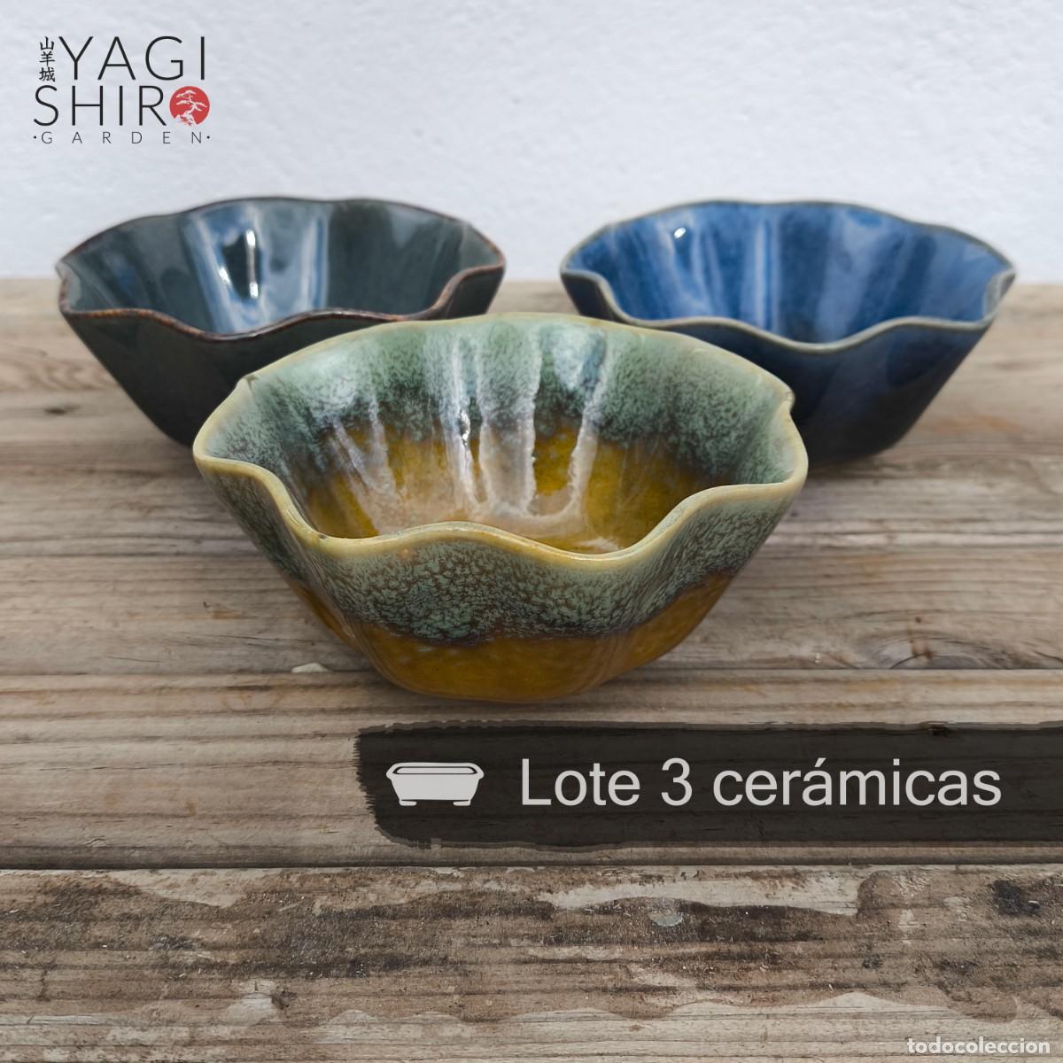 Antig&uuml;edades: Lote 3 Cer&aacute;micas para Bons&aacute;i