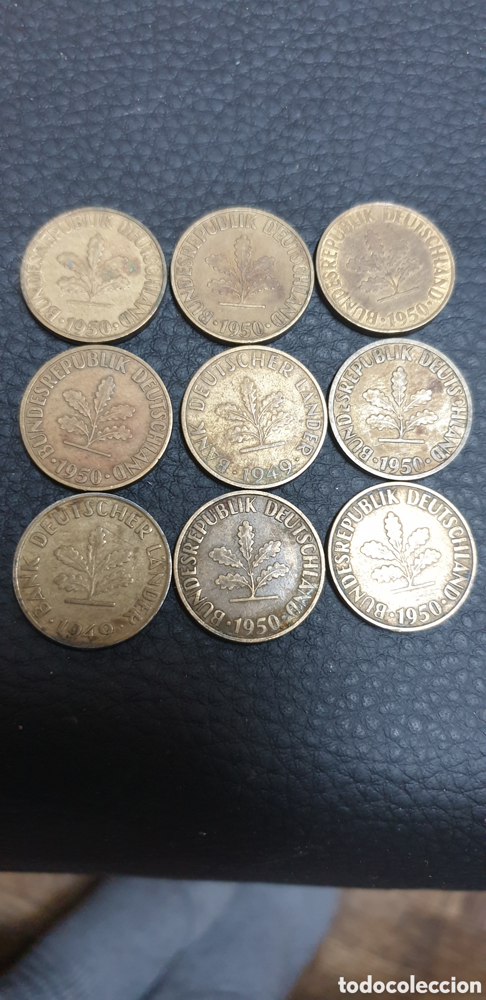 Antig&uuml;edades: 10 Pfennig de la Rep&uacute;blica Federal de Alemania (Alemania Occidental) 1949 1950