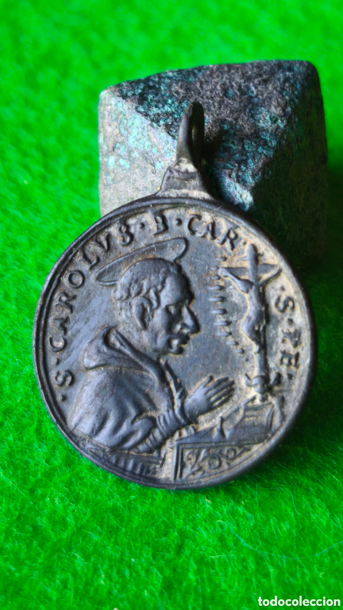 Antig&uuml;edades: Medalla San Carlos Borroneo S.XVII Roma IHS