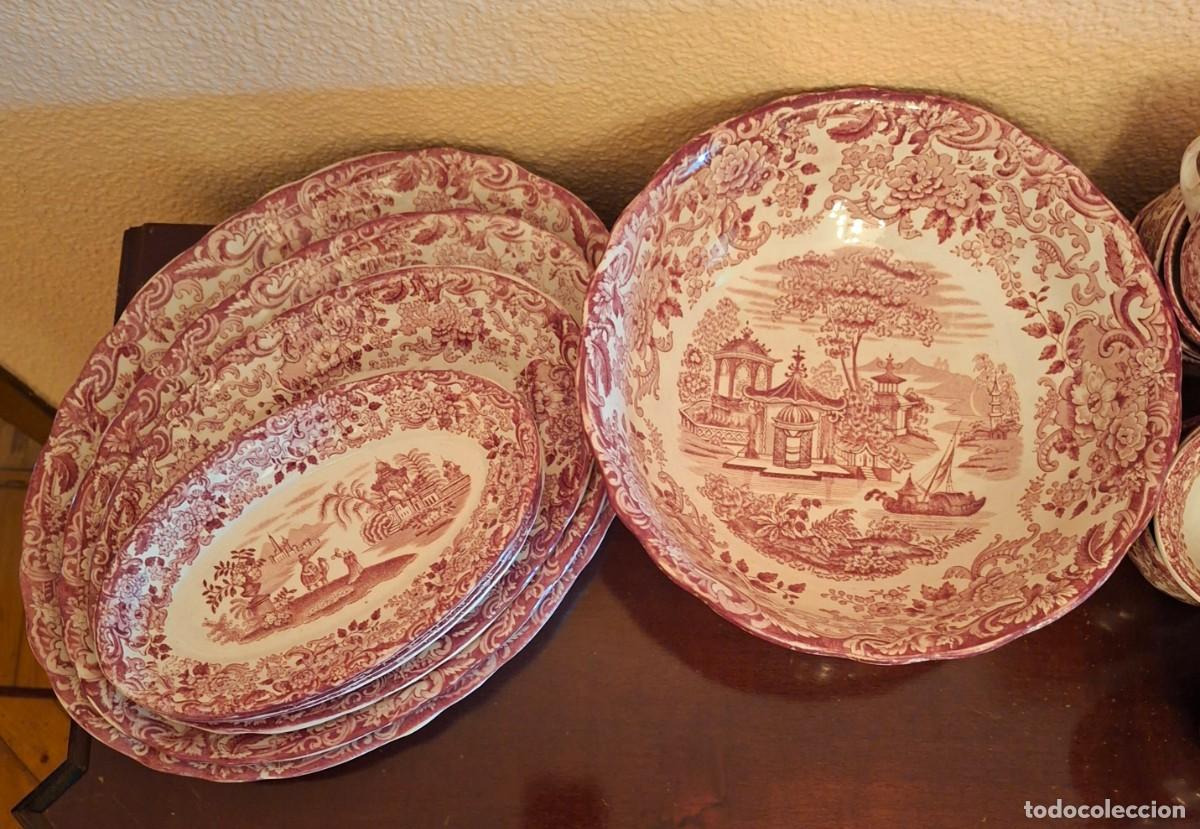 Antig&uuml;edades: LA CARTUJA DE SEVILLA &ndash; 202 ROSA &ndash; VAJILLA 152 PIEZAS