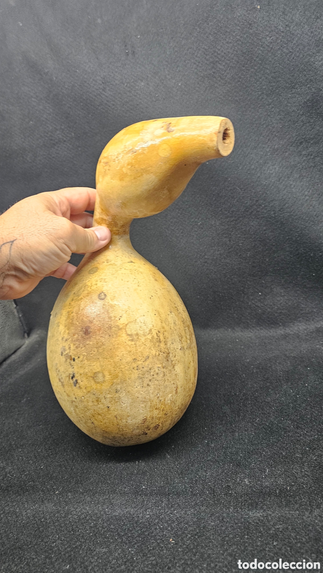 Antig&uuml;edades: Botella / recipiente de calabaza - Foto 4