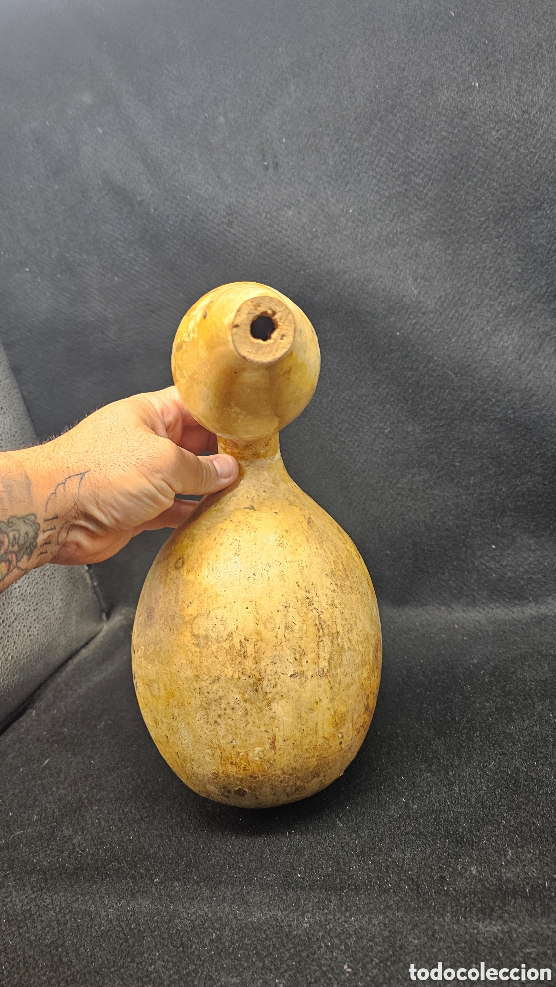 Antig&uuml;edades: Botella / recipiente de calabaza - Foto 5