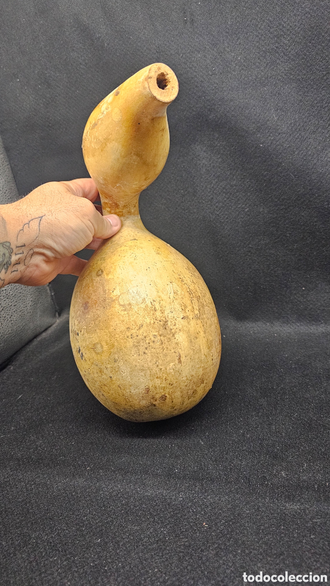 Antig&uuml;edades: Botella / recipiente de calabaza - Foto 6
