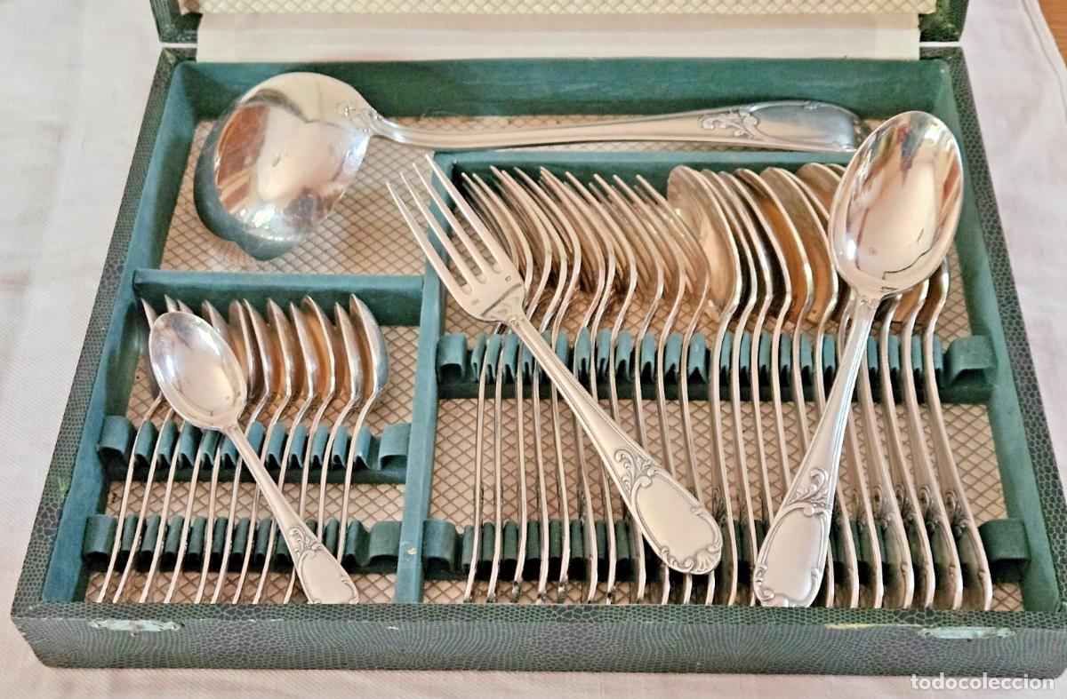 Antig&uuml;edades: MENAGERE 37 PIECES FRANCOIS FRIONNET TYPE MARLY STYLE LOUIS XV METAL ARGENTE