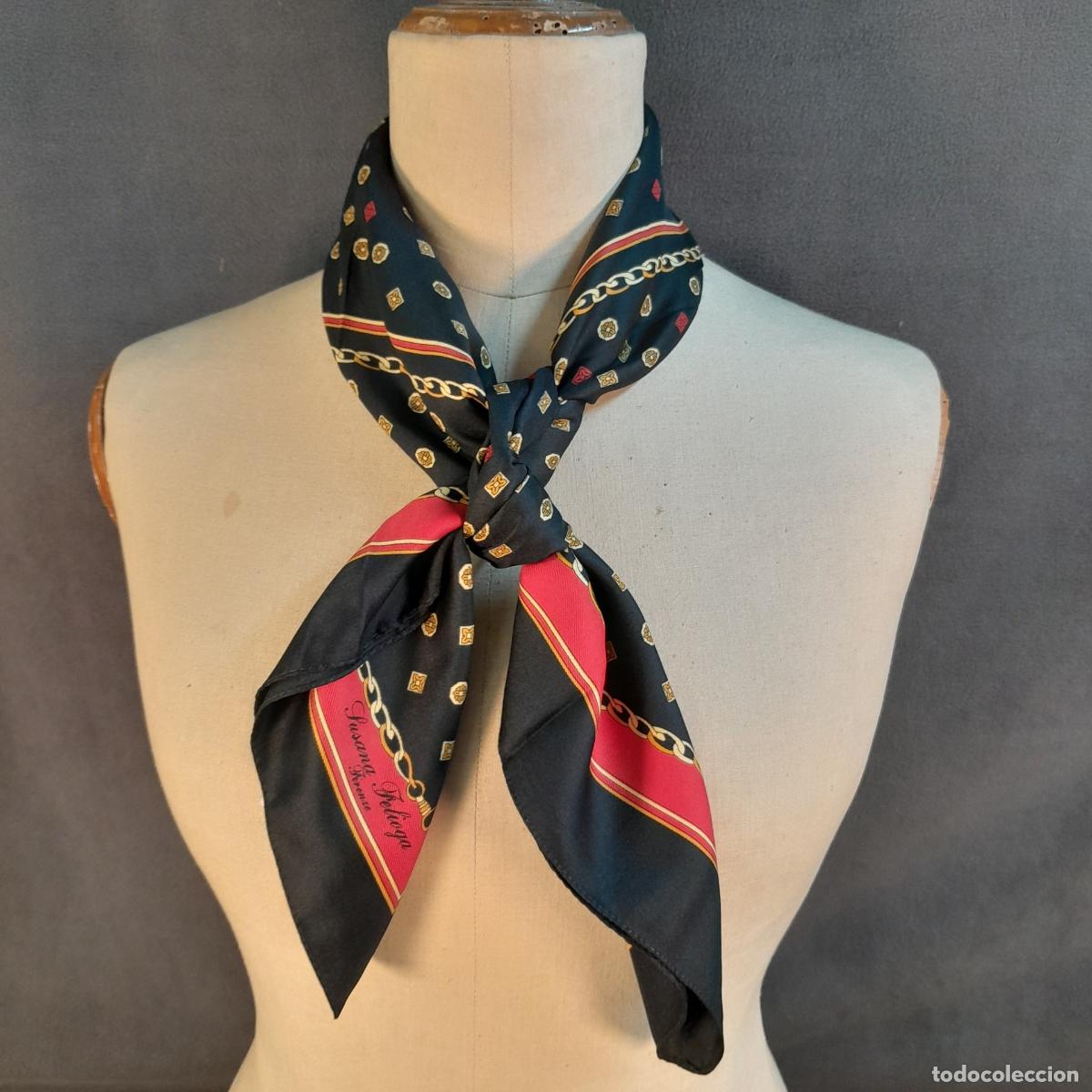 Antiquit&auml;ten: VE-301. PA&Ntilde;UELO DE POLI&Eacute;STER ESTAMPADO. SUSANA FELIOGA FIRENZE. 1990