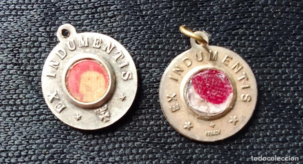 Antig&uuml;edades: 2 medallas religiosas antiguas Ex Indumentis Santa Raphaela