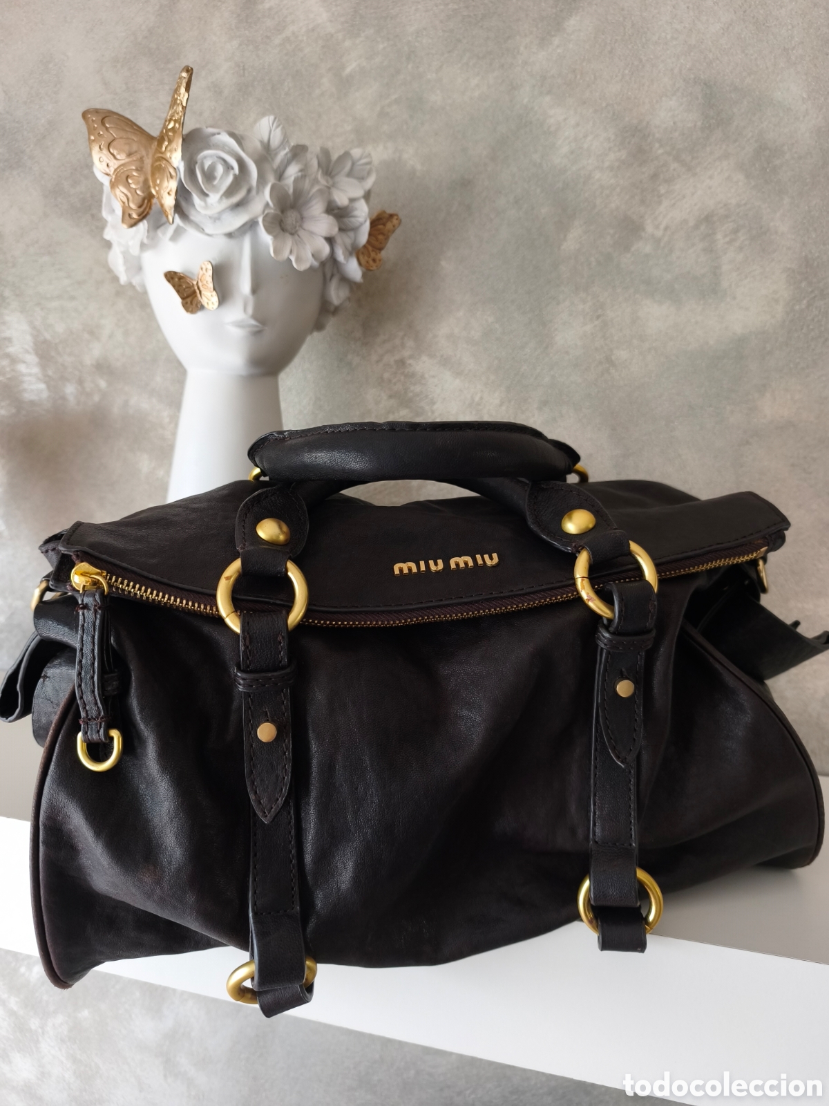Antig&uuml;edades: BOLSO MIU MIU MODELO VITELO LUX VINTAGE