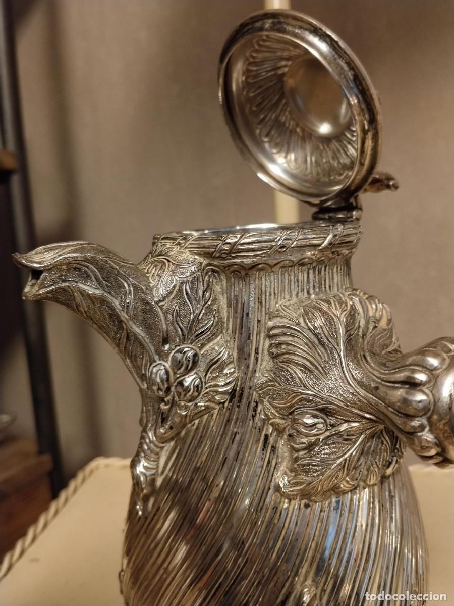 Antig&uuml;edades: Antigua y exclusiva chocolatera de plata de ley 0.925 Sanborns M&eacute;xico (1140g) - Estilo Rococ&oacute;