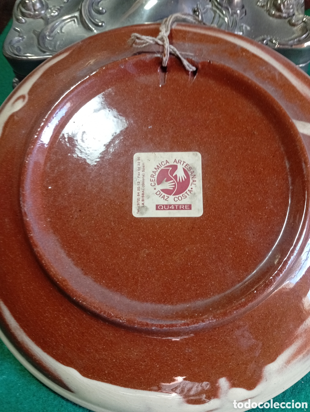 Antig&uuml;edades: Plato cer&aacute;mica con flores - Foto 2