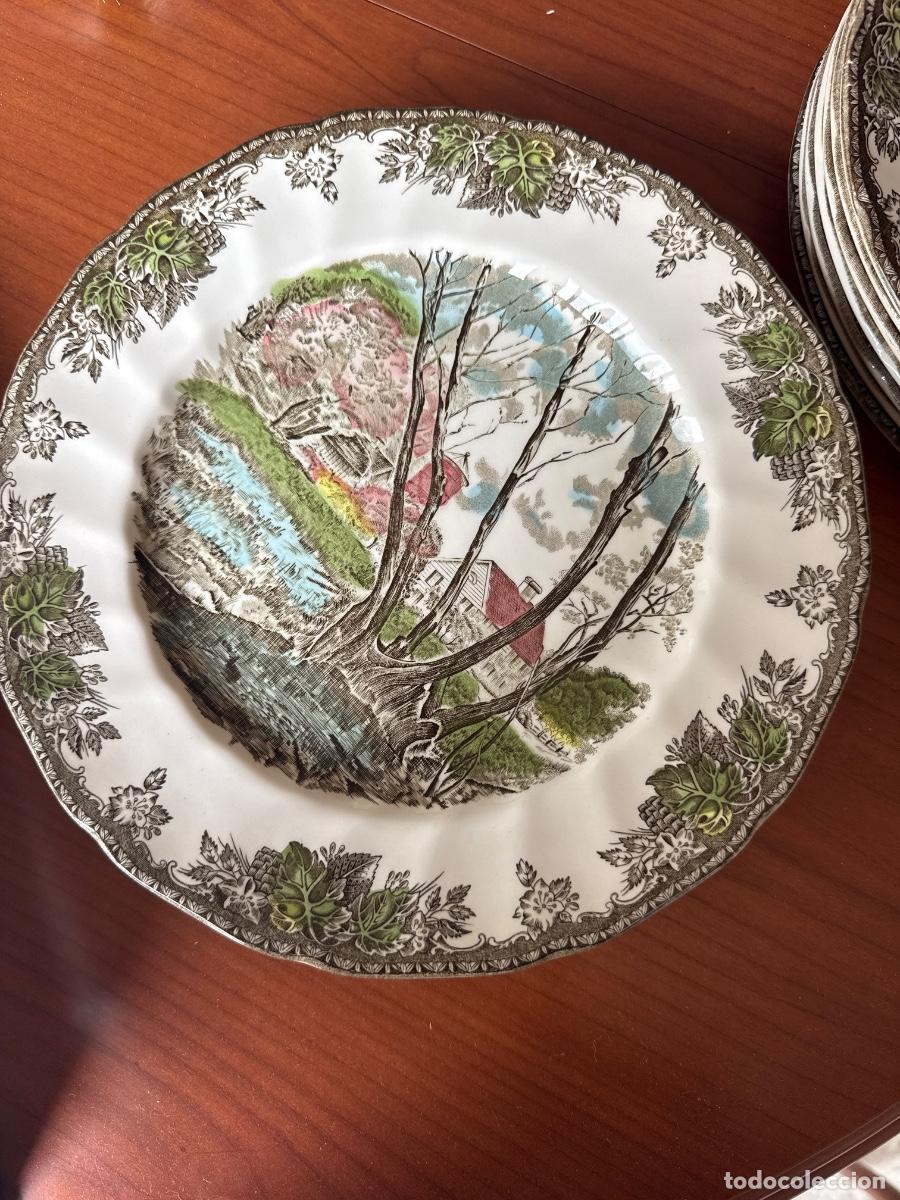 Antig&uuml;edades: Plato antiguo de loza inglesa Johnson Bros