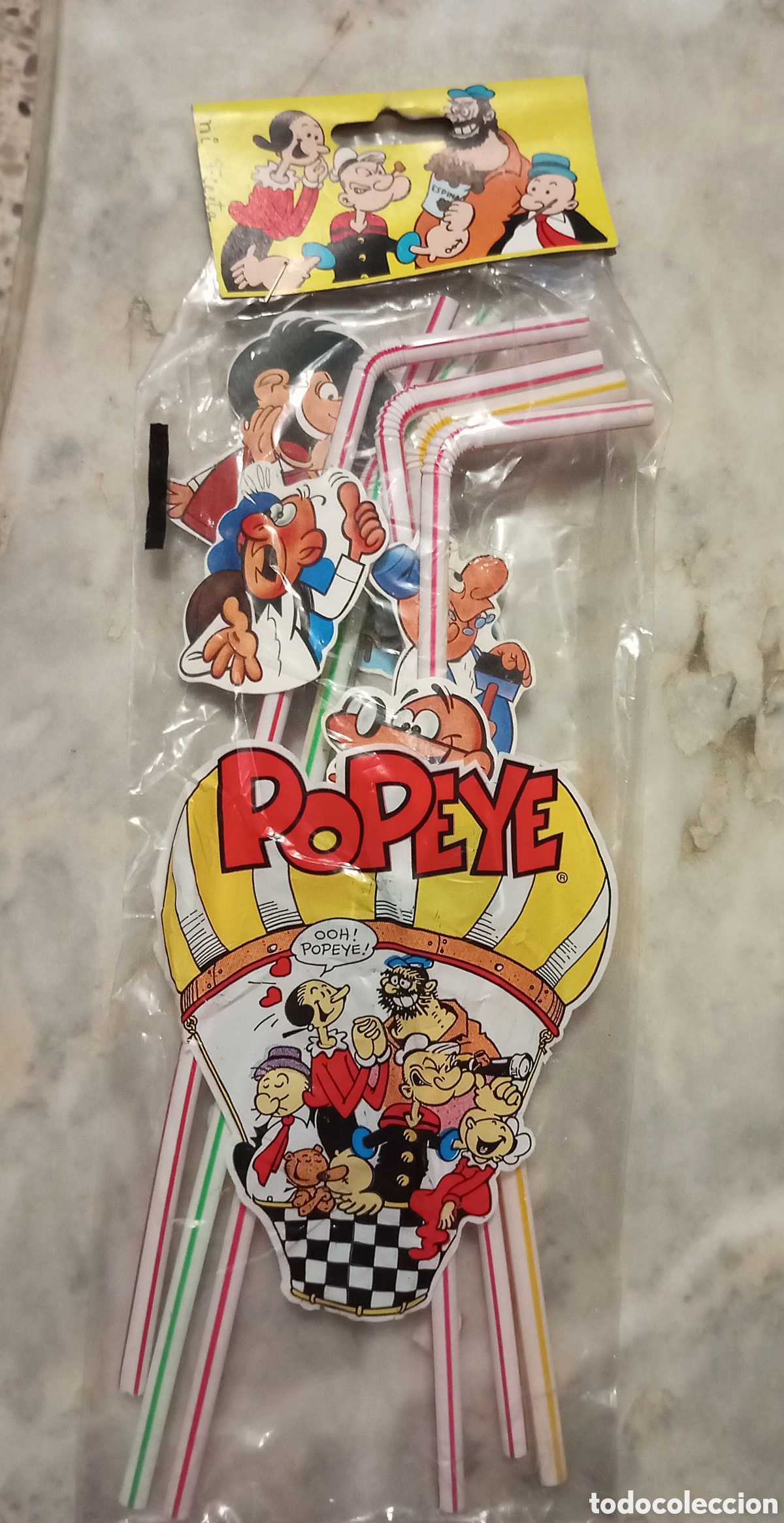 Antig&uuml;edades: Ca&ntilde;itas de beber Popeye,a&ntilde;os 70/80