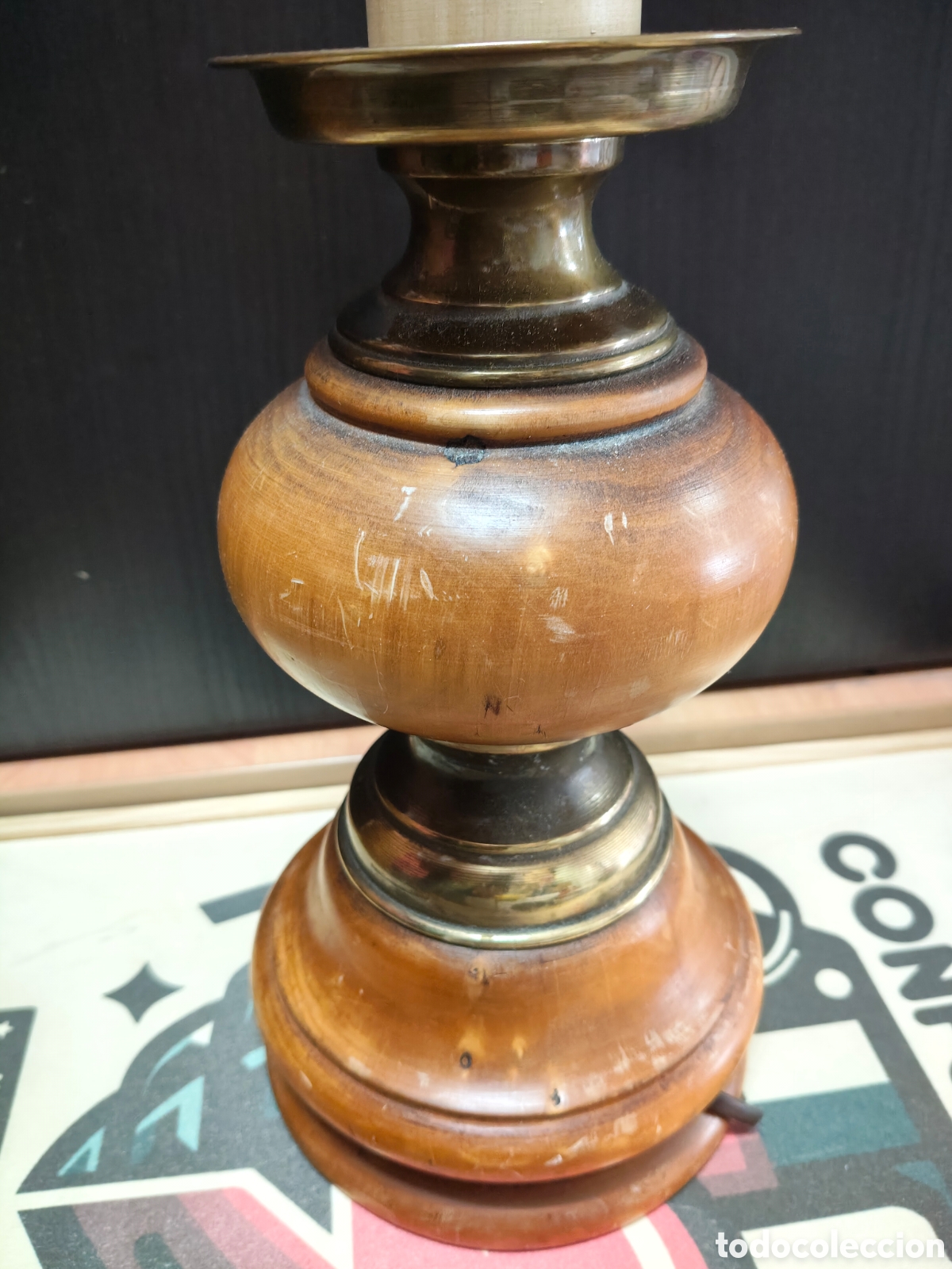 Antig&uuml;edades: Base lampara tipo vela 36 cm - Foto 2