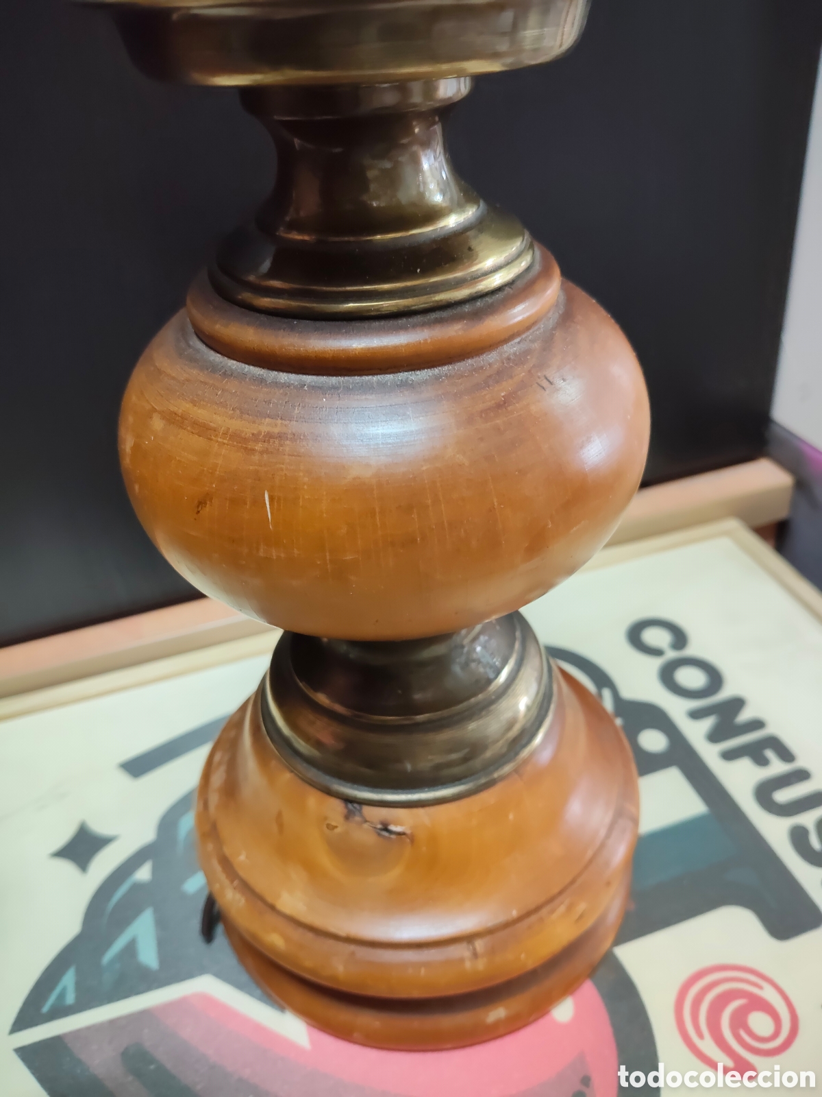 Antig&uuml;edades: Base lampara tipo vela 36 cm - Foto 4