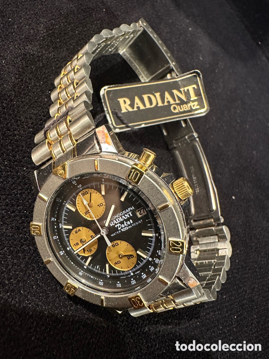 Antig&uuml;edades: Reloj Nuevo a estrenar Radiant Dakar Cron&oacute;grafo Vintage (A&ntilde;os 90) -