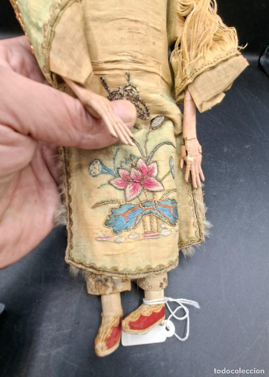 Antig&uuml;edades: Pareja de mu&ntilde;ecas tradicionales de opera china - Foto 5