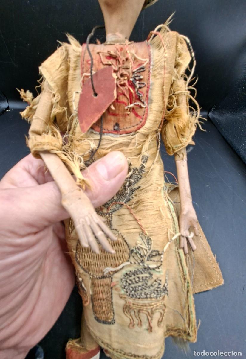 Antig&uuml;edades: Pareja de mu&ntilde;ecas tradicionales de opera china - Foto 6