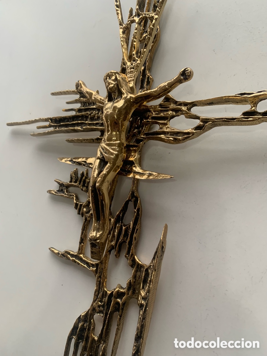Antig&uuml;edades: crucifijo de bronce 50 cm - Foto 2