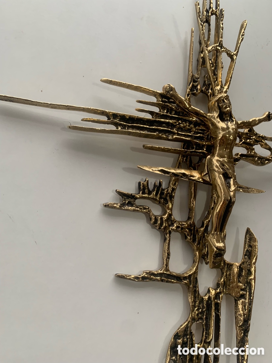 Antig&uuml;edades: crucifijo de bronce 50 cm - Foto 6