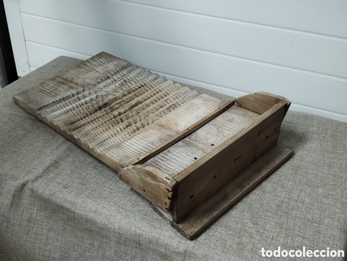 Antig&uuml;edades: Tabla de lavar antigua - Foto 3