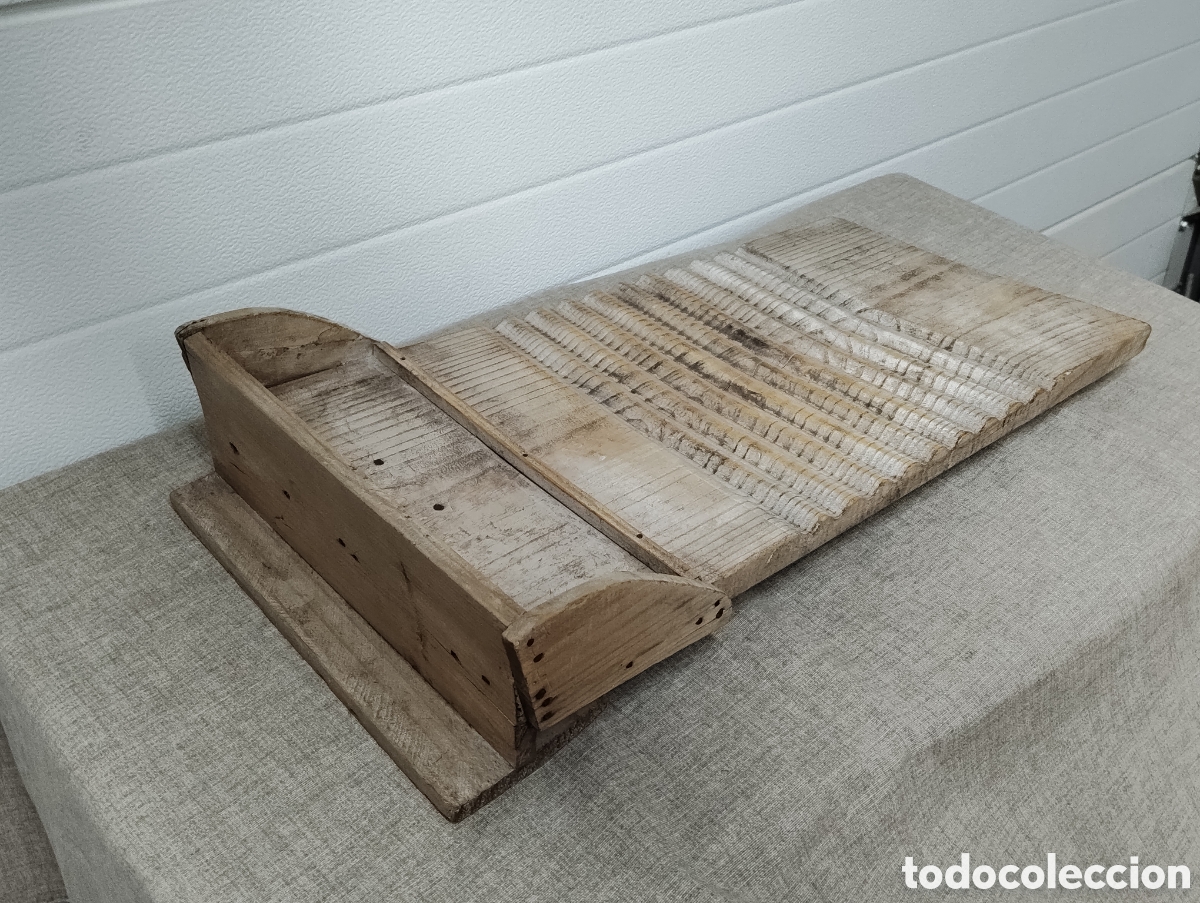 Antig&uuml;edades: Tabla de lavar antigua - Foto 4