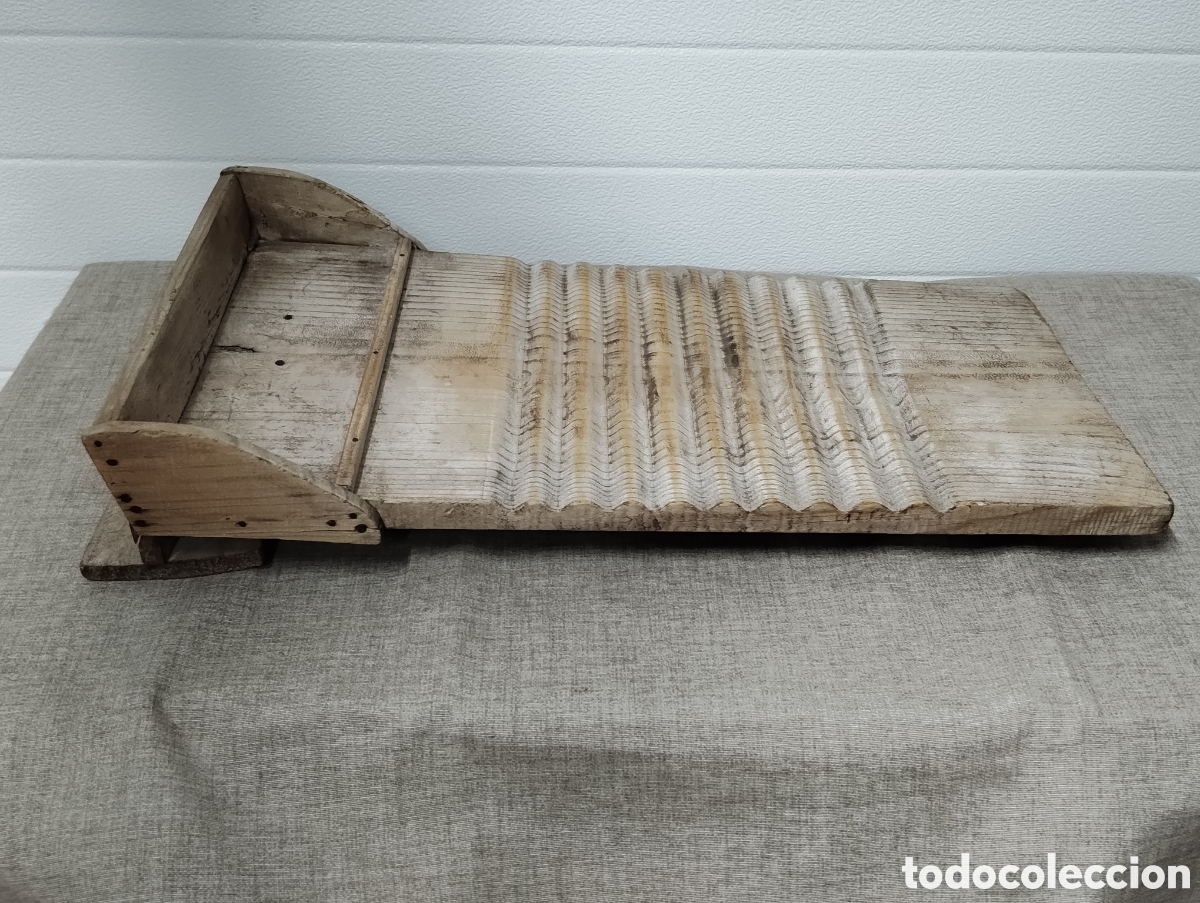 Antig&uuml;edades: Tabla de lavar antigua - Foto 6