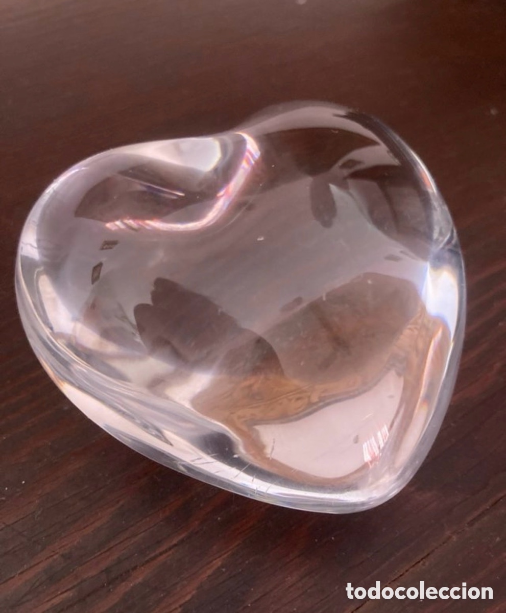 Antig&uuml;edades: Pisapapeles coraz&oacute;n Baccarat - Foto 2