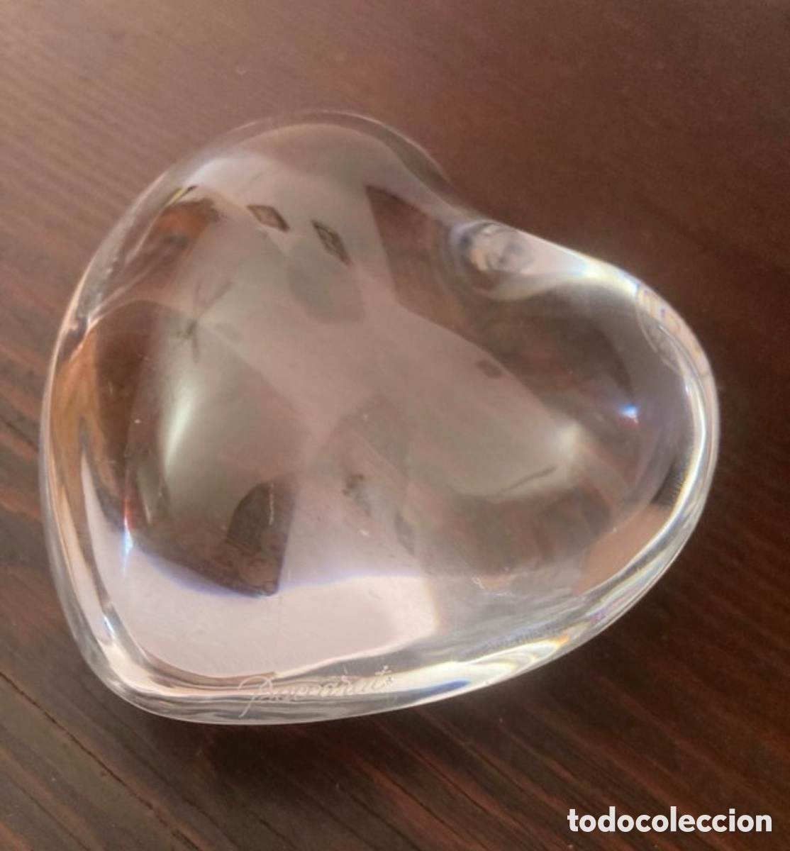 Antig&uuml;edades: Pisapapeles coraz&oacute;n Baccarat - Foto 3