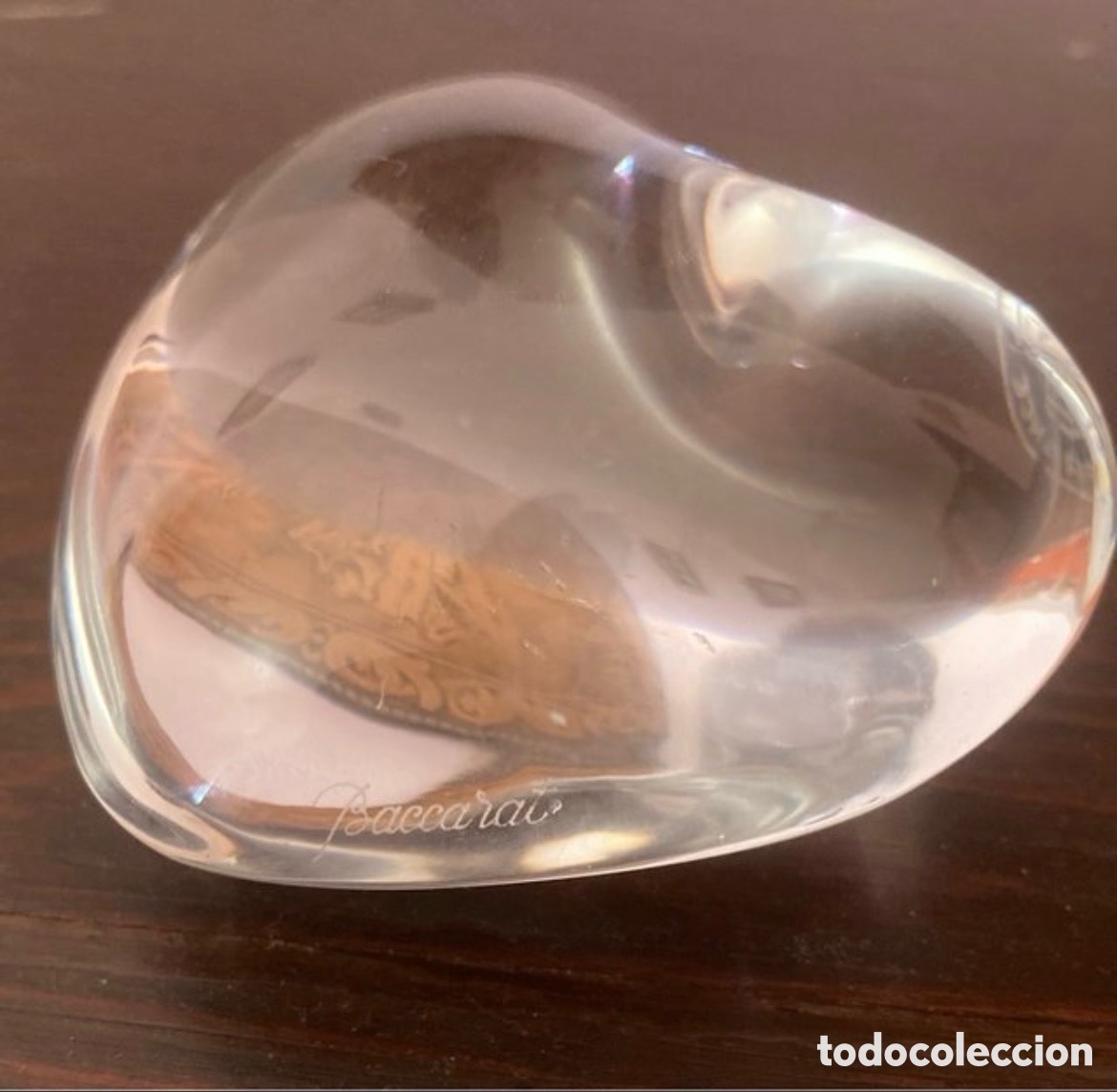 Antig&uuml;edades: Pisapapeles coraz&oacute;n Baccarat - Foto 4
