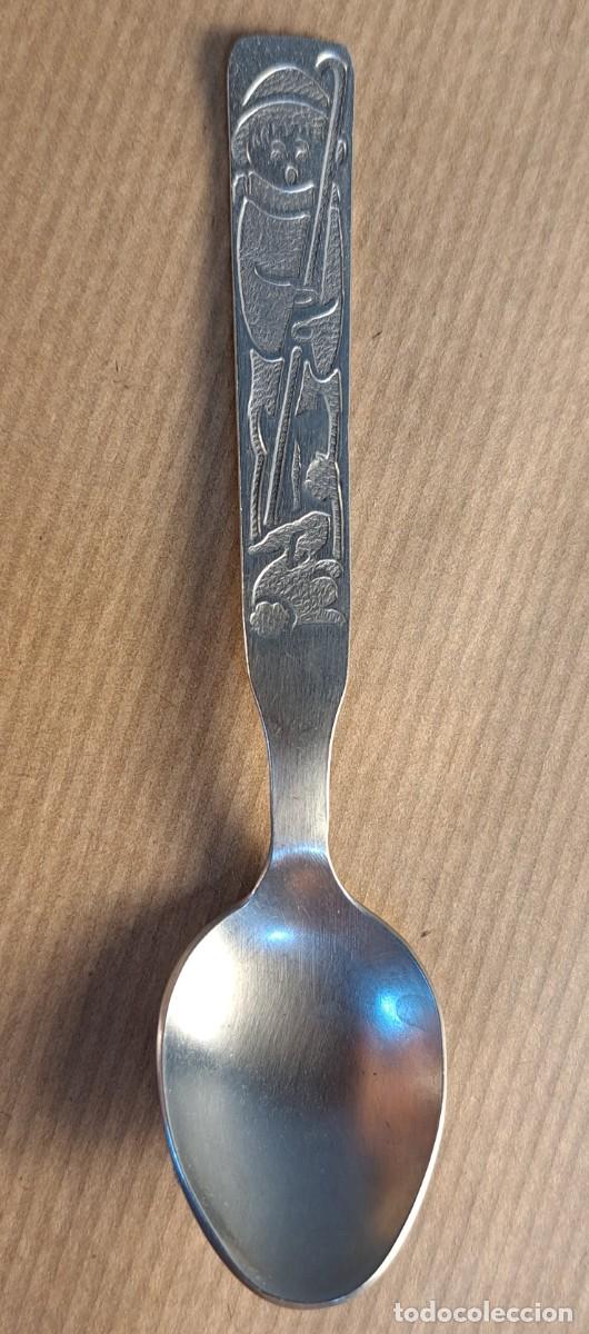 Antig&uuml;edades: Cucharilla recuerdo Primera Comuni&oacute;n 1973 - Foto 1