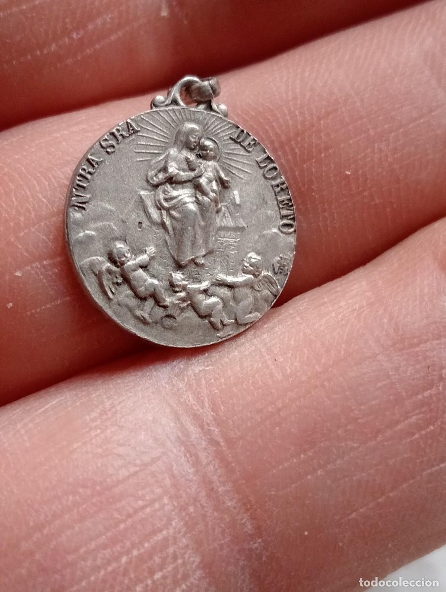 Antig&uuml;edades: MEDALLA PLATA NUESTRA SE&Ntilde;ORA LORETO PATRONA EJERCITO DEL AIRE , AVIACI&Oacute;N,AVIADORES ,REVERSO AVI&Oacute;N