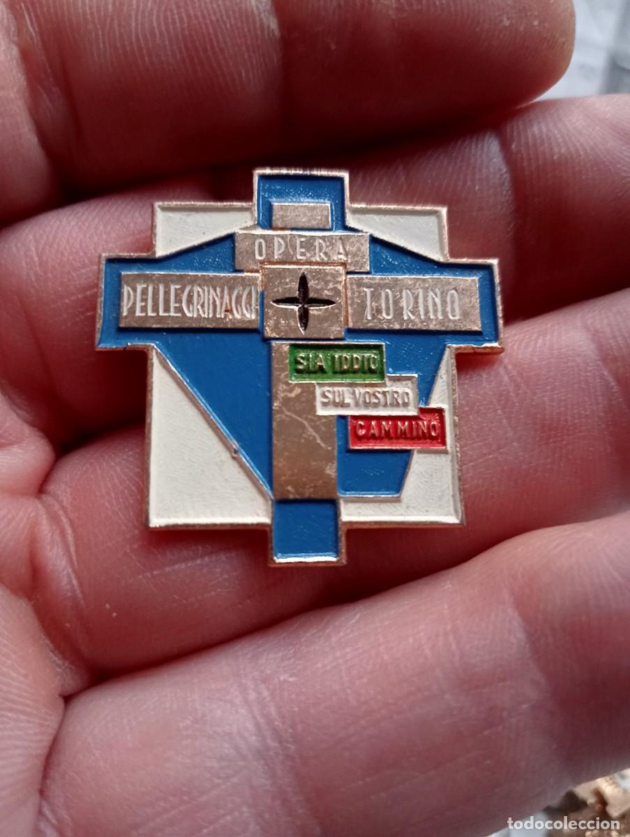 Antig&uuml;edades: INSIGNIA CRUZ PEREGRINACI&Oacute;N HOSPITALIDAD DI&Oacute;CESIS TORINO ITALIA PINS ALFILER