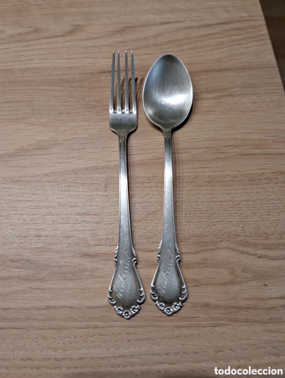 Antig&uuml;edades: Pareja de Cubiertos BAGU&Eacute;S &ndash; Plater&iacute;a de Lujo (Barcelona)
