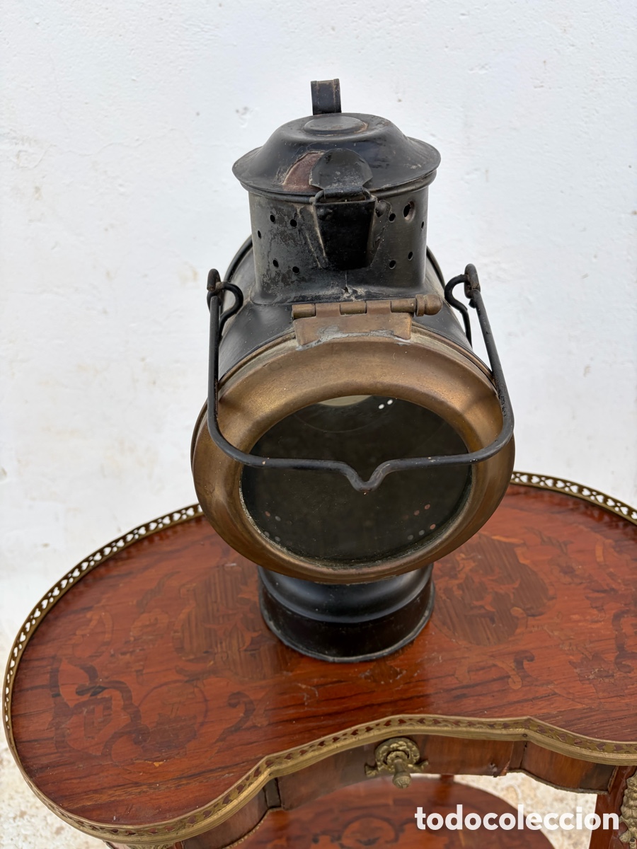 Antig&uuml;edades: FAROL ANTIGUO RENFE, LLEVA EL NOMBRE, SEGUN FOTOS