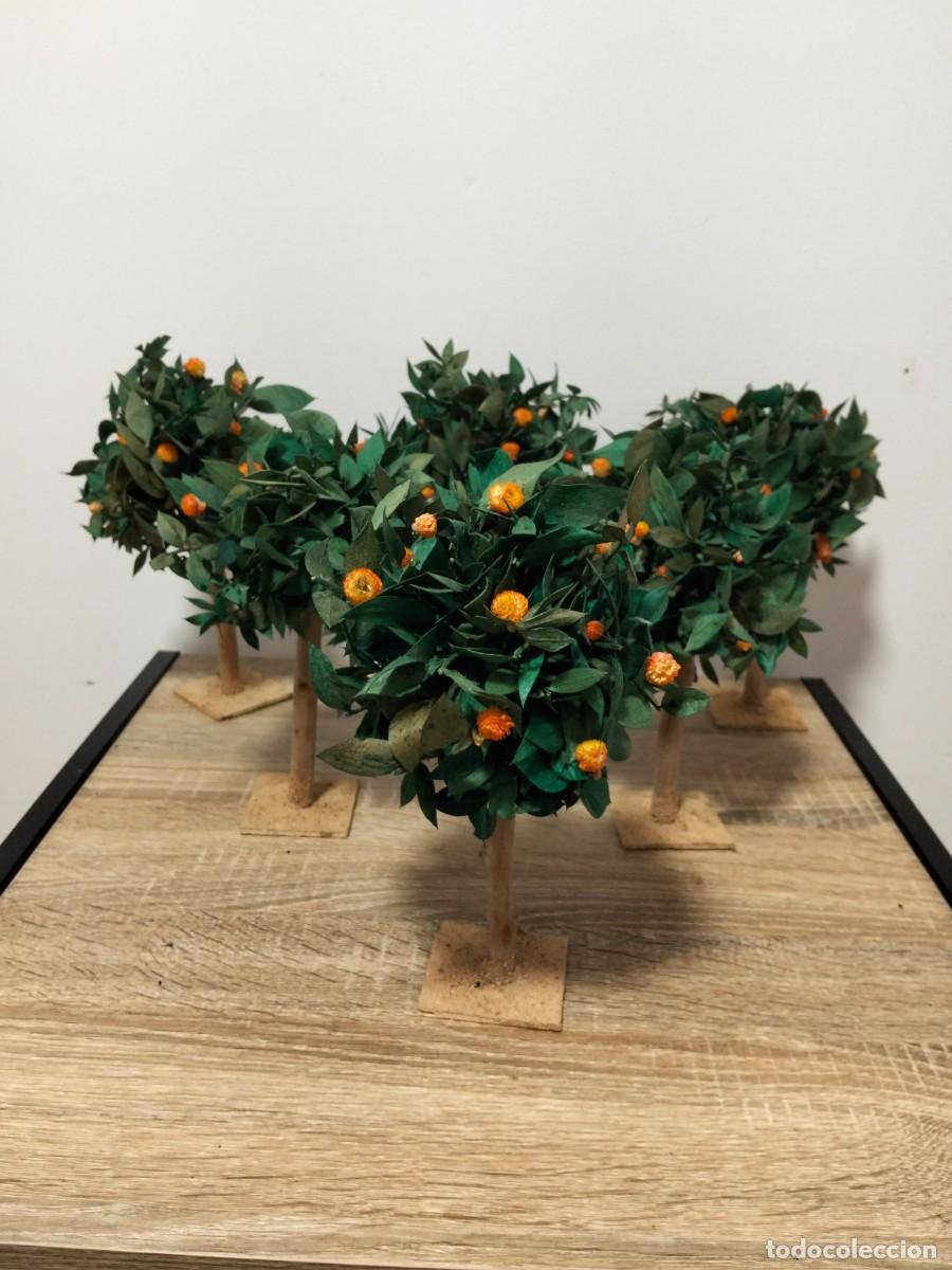 Antig&uuml;edades: &Aacute;rboles naranjos artesanos para bel&eacute;n Navidad nacimiento napolitano