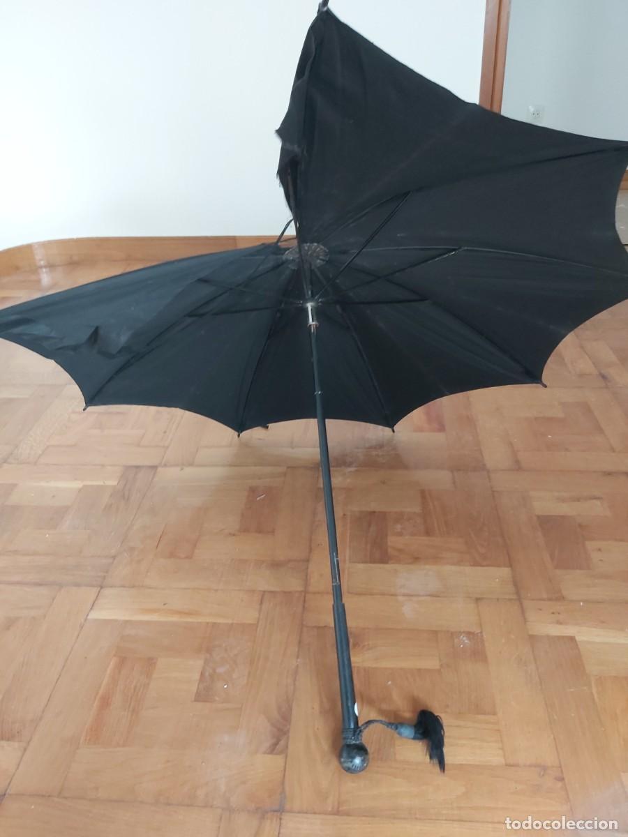 Antig&uuml;edades: Sombrilla negra antigua - Foto 7