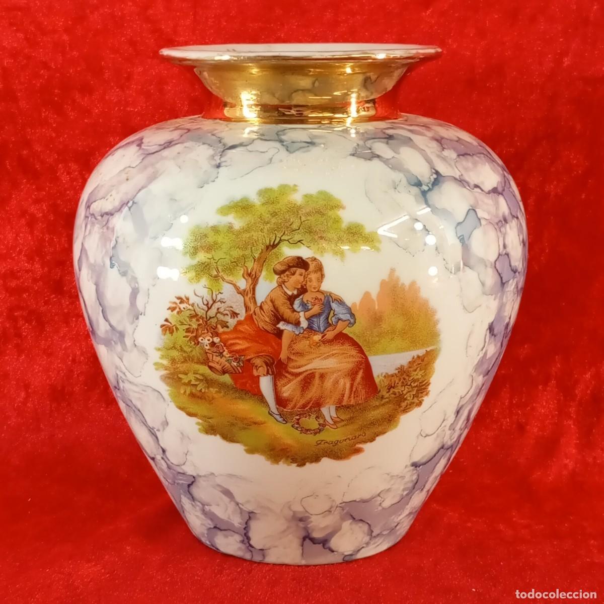 Antig&uuml;edades: ANTIGUO JARR&Oacute;N DE PORCELANA - ESTILO ROCOC&Oacute; - SIGLO XX - BARCELONA - TECNICA PINTADA - 19 CM DE ALTO