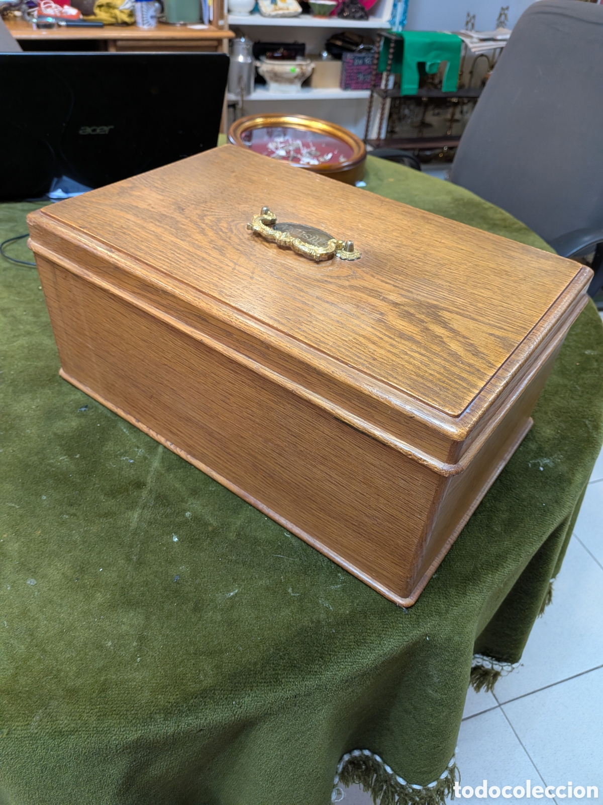 Antig&uuml;edades: caja costurero o joyero en madera de cedro. REF-4720 - Foto 9