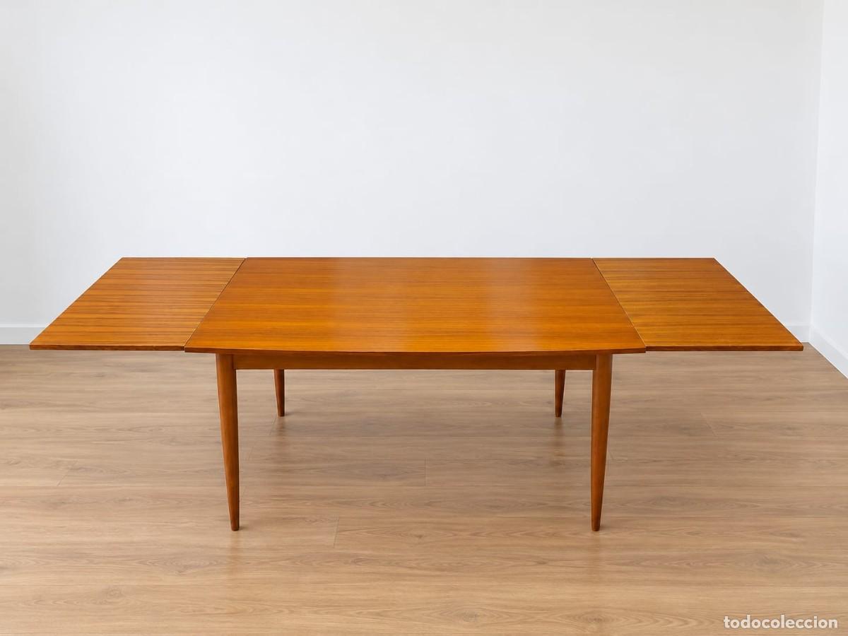Antig&uuml;edades: MESA DE COMEDOR EXTENSIBLE MID CENTURY - Foto 4
