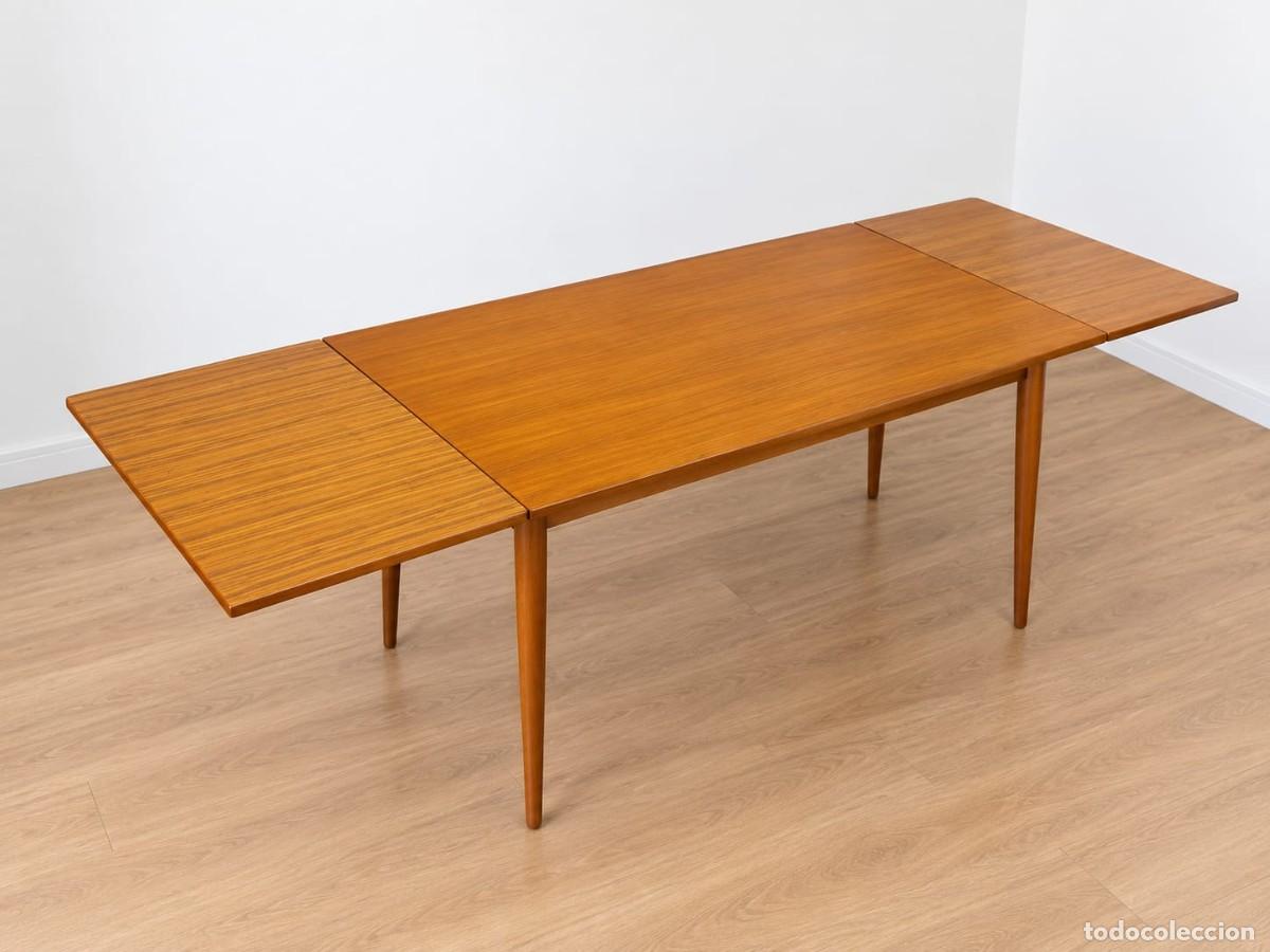 Antig&uuml;edades: MESA DE COMEDOR EXTENSIBLE MID CENTURY - Foto 5