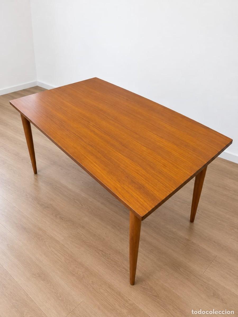 Antig&uuml;edades: MESA DE COMEDOR EXTENSIBLE MID CENTURY - Foto 6