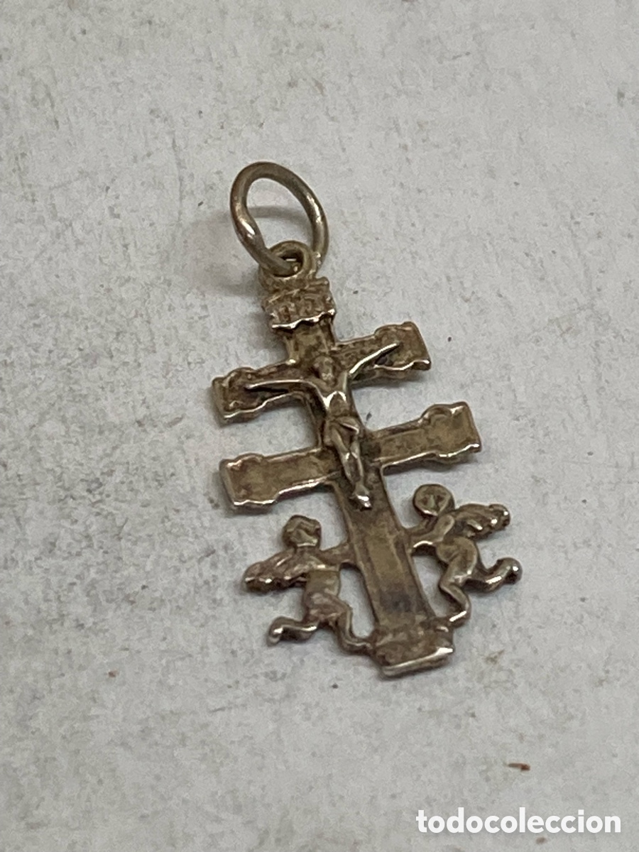 Antig&uuml;edades: Cruz de plata religiosa C678 - Foto 1