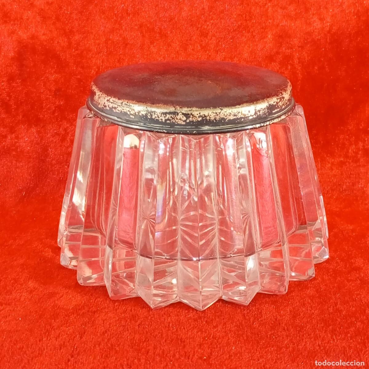 Antig&uuml;edades: ANTIGUO JOYERO DE CRISTAL - TALLADO A MANO - PRINCIPIOS DEL SIGLO XX - 10,5 CM DE DIAMETRO