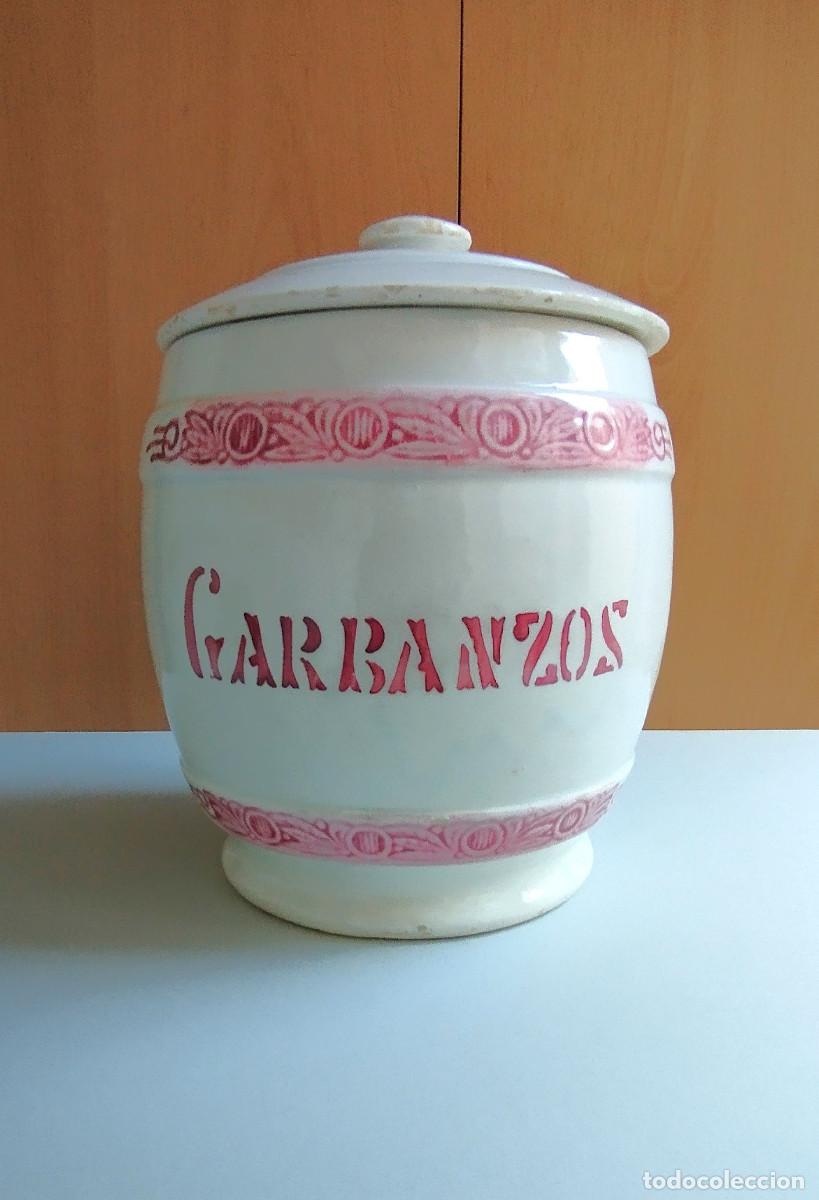 Antig&uuml;edades: Bote/tarro de cocina, en ceramica de Manises