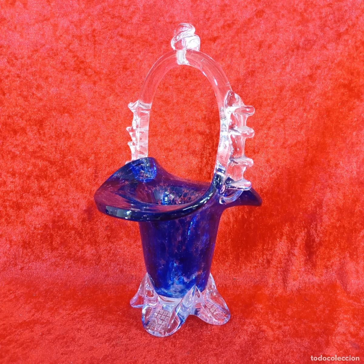 Antig&uuml;edades: ANTIGUO JARR&Oacute;N DECORATIVO - ESTILO VINTAGE - POP ART - CRISTAL SOPLADO - SIGLO XX - 20 CM DE ALTO