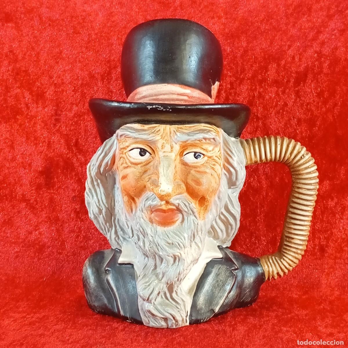 Antig&uuml;edades: JARRA DE CER&Aacute;MICA VINTAGE - PINTADA A MANO - CABALLERO - ESTILO TOBY - SIGLO XX - 15 CM ALTO