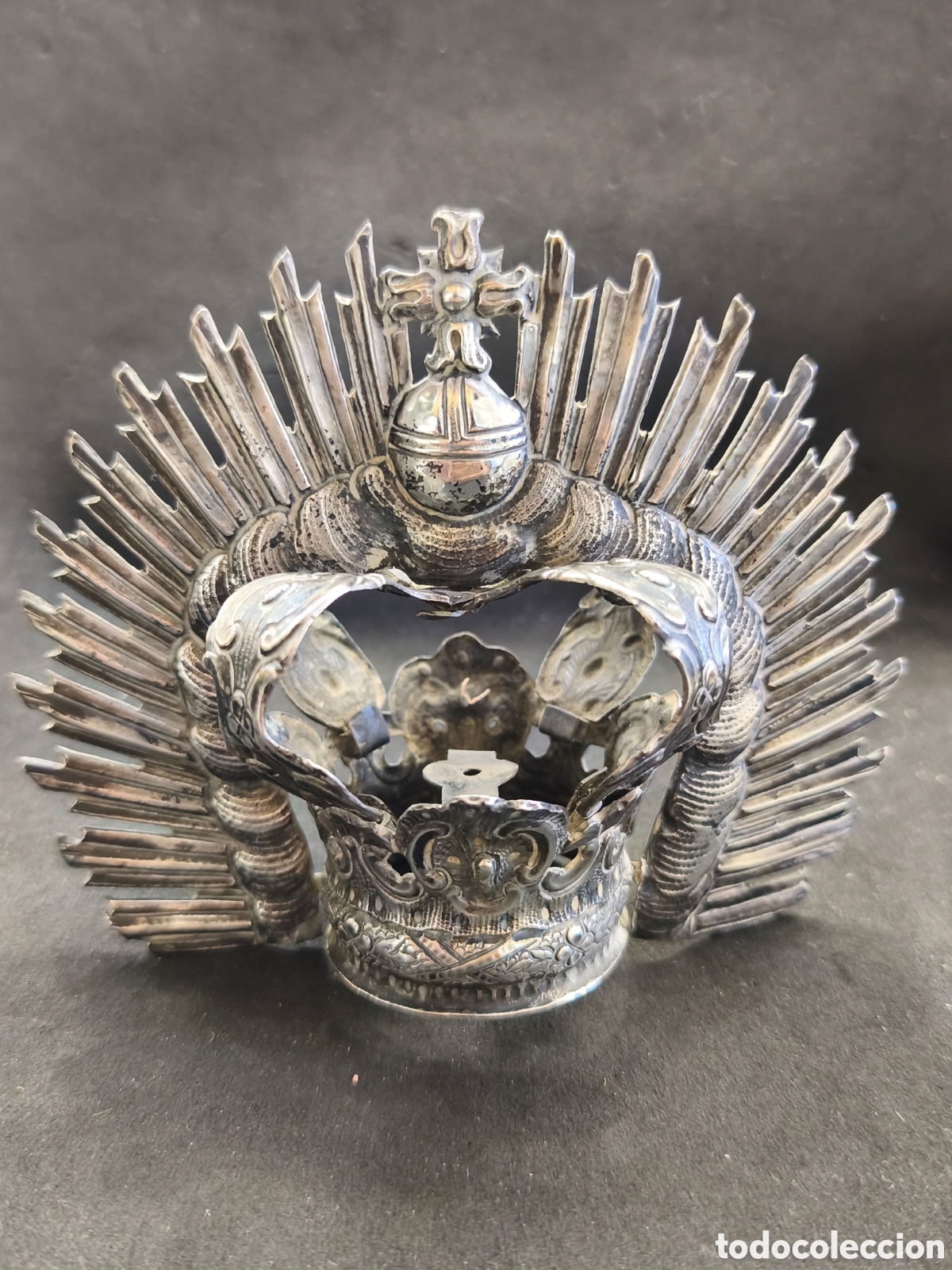 Antig&uuml;edades: Corona imperial de Plata para virgen 11cm x 13,5cm
