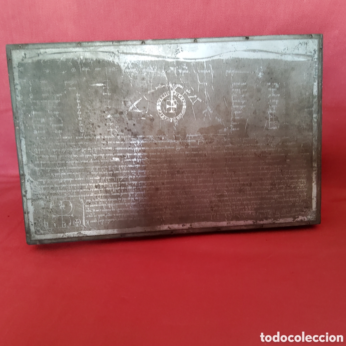 Antig&uuml;edades: PLANCHA DE IMPRESION TIPOGRAFICA DE PRIVILEGIO RODADO SIGNADO POR ALFONSO XI DE CASTILLA