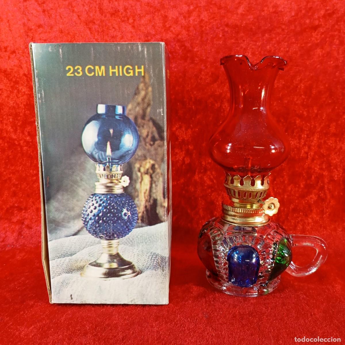 Antig&uuml;edades: LAMPARA VINTAGE DE QUEROSENO - VIDRIO - MARCA FAIRY - N&ordm; K168 - HONG KONG - 17 CM DE ALTO - 07
