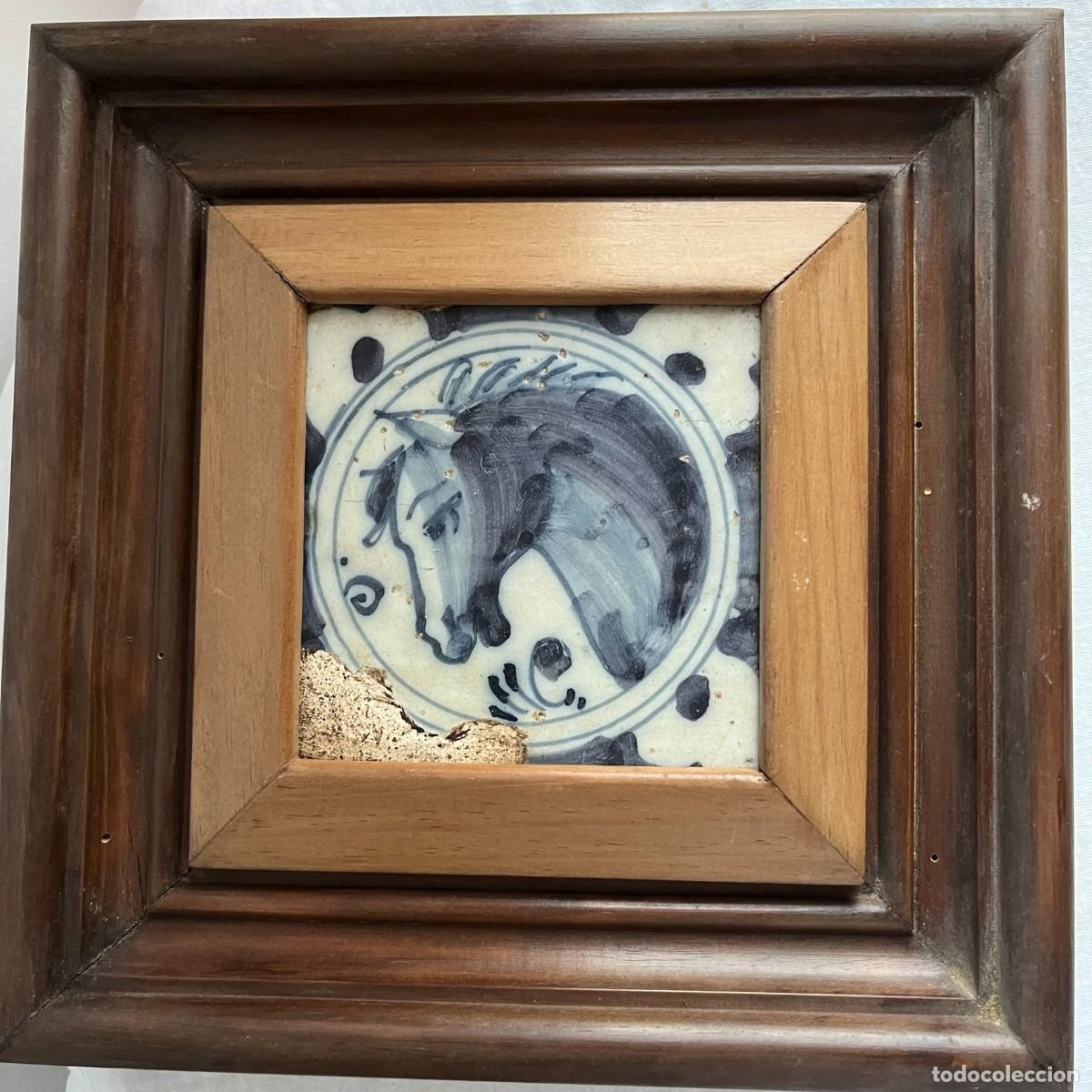 Antig&uuml;edades: Azulejo antiguo de cer&aacute;mica espa&ntilde;ola